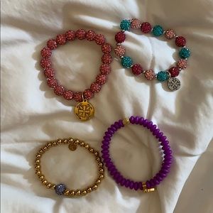 lot of 4 Rustic Cuff bracelets